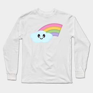 Kawaii Cute Happy Rainbow Long Sleeve T-Shirt